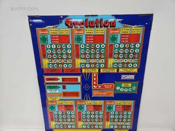 Originele frontplaat van bingo- en spelautomaat....