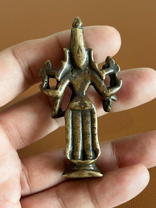 Vishnu-beeld - Koper - India - 18e - 19e eeuw, Antiek en Kunst, Kunst | Niet-Westerse kunst