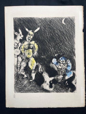 Marc Chagall (1887-1985) - Le Satyre et le Passant, Antiquités & Art