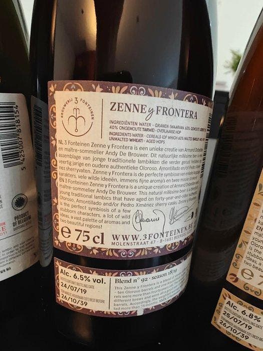 3 Fonteinen - Zenne Y Frontera blend #92, blend #93 & blend, Verzamelen, Wijnen