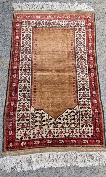 Vloerkleed - 130 cm - 77 cm - zijden tapijt, Nieuw