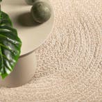 vidaXL Vloerkleed ZIZUR beige binnen en buiten 120x120 cm, Verzenden