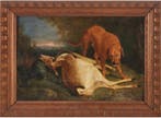 Charles Hancock (1796-1868) - Blood Hound with fallow deer