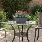 vidaXL Tuin Plantpot Antraciet 35 x 35 x 15 cm Koudgewalst, Tuin en Terras, Verzenden, Nieuw