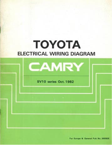 1982 TOYOTA CAMRY ELECTRISCHE SCHEMA WERKPLAATSHANDBOEK
