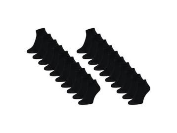 Veiling - Mario Russo 10 Paar Sneaker Sokken Zwart - 35-38, Kleding | Dames, Sokken en Kousen, Nieuw