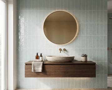 Wandtegel Lichtblauw 7,5x30cm (Muurtegels, Afbouwmaterialen), Nieuw, 20 tot 40 cm, 10 m² of meer, Wandtegels