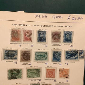 Terre-Neuve 1873/1898 - Collection de classiques sur