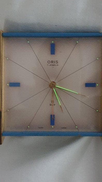 Réveil - Laiton, Plastique - 1950-1960 - Vintage Oris 8, Antiquités & Art, Antiquités | Horloges