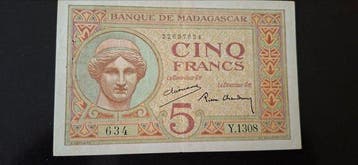Madagascar. - 5, 500 Francs - Various Dates (Sans prix de