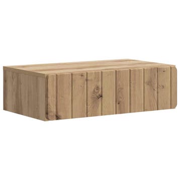 vidaXL Wandgemonteerde Zijtafel Artisanaal eiken 59 x 34,5 x, Verzenden