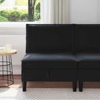 vidaXL Sofa met opslag Zwart Fluweel, Verzenden, Nieuw