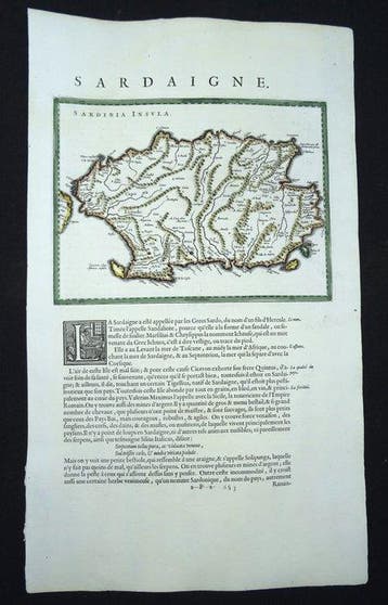 Italie - Sardaigne; W. & J. Blaeu - Sardinia Insula -