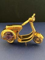 Swarovski - Beeldje - Swarovski Crystal Gold Tone Scooter