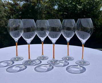 Champagneglas - Veuve Clicquot Yellow Stem Champagne Glazen,