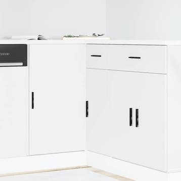 vidaXL Onderkast Lyon bewerkt hout wit, Verzenden