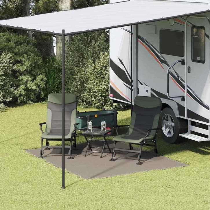 vidaXL Tenttapijt Lichtgrijs 200 x 250 cm Polyetheen, Caravanes & Camping, Accessoires de tente, Envoi