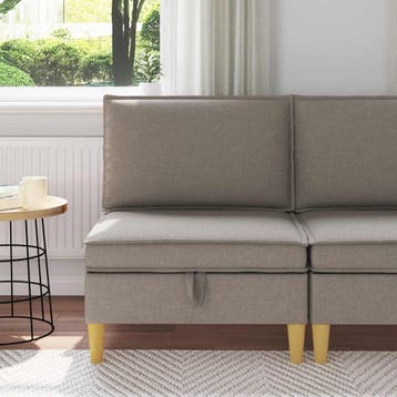 vidaXL Sofa met opslag Stof, Huis en Inrichting, Verzenden, Nieuw