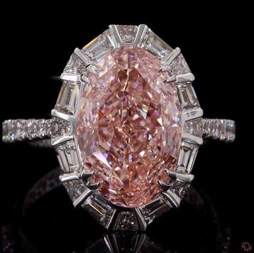 Zonder minimumprijs - Ring - 14 karaat Witgoud - 7.22ct. tw.
