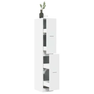 vidaXL Apothekerskast Wit 30x41x174,5 cm Bewerkt Hout, Verzenden