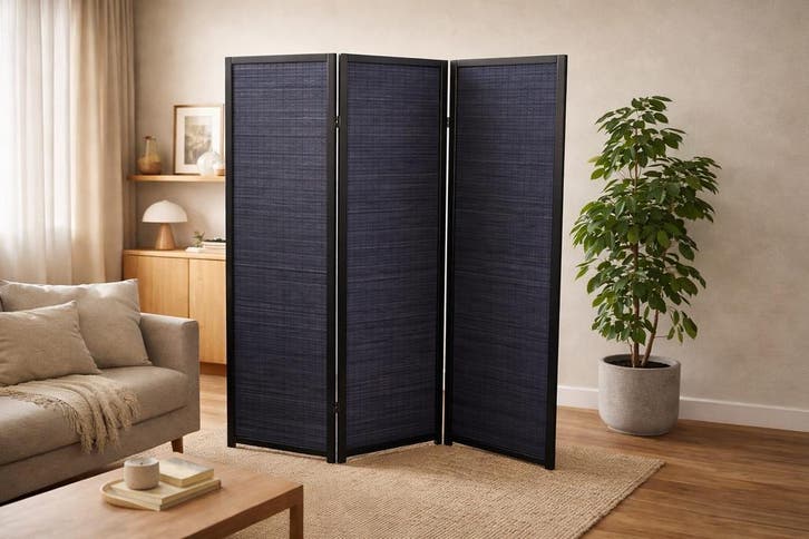 Kamerscherm Paravent Scheidingswand - Zwart 3/4/5 panelen, Maison & Meubles, Accessoires pour la Maison | Paravents d'intérieur