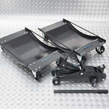 Datona Automover set van 2 stuks en krik - Datona - Zwart, Auto diversen, Krikken, Ophalen of Verzenden, Nieuw