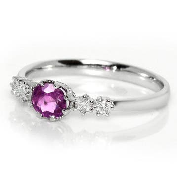 Zonder minimumprijs - Ring - 14 karaat Witgoud, GIA 0,50 ct