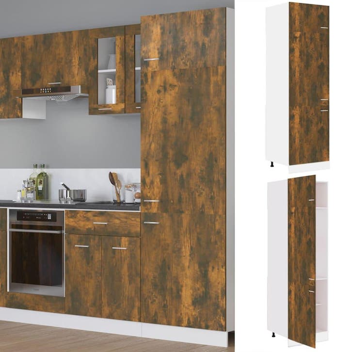 vidaXL Ombouwkast voor koelkast Lyon 60x57x207 cm bewerkt, Huis en Inrichting, Kasten | Overige, Nieuw, Verzenden