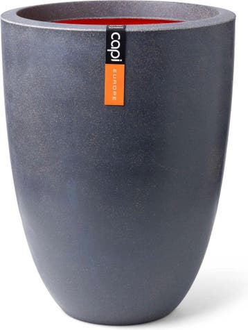 Capi Europe Vaas elegant laag Smooth NL 36x48cm Donkergrijs, Tuin en Terras, Ophalen of Verzenden, Nieuw