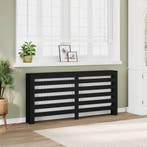 vidaXL Radiatorombouw 175x20x82 cm bewerkt hout zwart, Verzenden, Nieuw