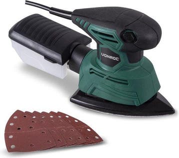 2dekans | VONROC Multischuurmachine – Incl. Stofopvangbox &, Doe-het-zelf en Bouw, Gereedschap | Schuurmachines, Ophalen of Verzenden