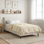 vidaXL Volledig Jaar Dekbed Gekwilt Crème 135 x 220 cm, Verzenden, Nieuw