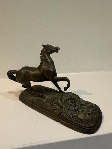 Sculpture, Cheval en mouvement - 11.5 cm - Bronze - 1970, Antiquités & Art
