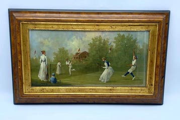 Italiaanse school (XX) - Four Edwardian tennis scenes