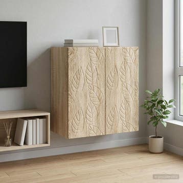 vidaXL Wandkast 59 x 31 x 60 cm Bewerkt hout Sonoma Eiken, Verzenden