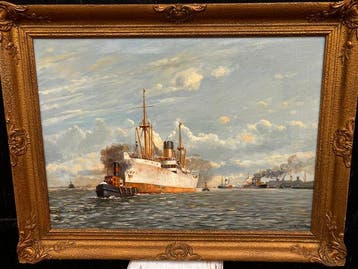 Cor van der Zwalm (1884-1955) - Havengezicht Rotterdam
