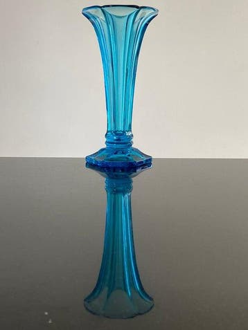 Charles Graffart - Vase - Cristal - bleu cobalt américain, Antiquités & Art