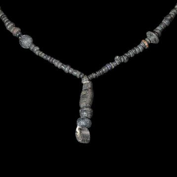 Oud-Romeins Zwart, Glas Kralenketting (Zonder minimumprijs)