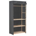 vidaXL Kledingkast 3-laags 79x40x170 cm stof grijs, Verzenden, Nieuw