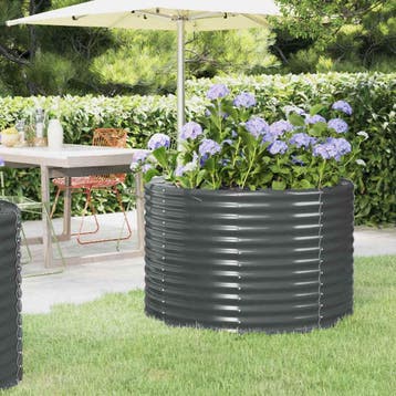 vidaXL Plantenbak 100x100x68 cm gegalvaniseerd staal, Tuin en Terras, Verzenden, Nieuw
