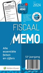 Fiscaal Memo / juli 2024 9789013175196, Boeken, Verzenden, Zo goed als nieuw