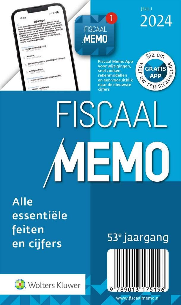 Fiscaal Memo / juli 2024 9789013175196, Boeken, Wetenschap, Zo goed als nieuw, Verzenden