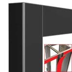 Deco knooppunt 2x530Lt. zwart mat - magnetisch, Verzenden, Nieuw in verpakking, Koelen en Vriezen