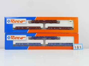 Roco H0 - 44084/44085 - Ensemble de wagons de marchandises