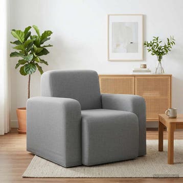 vidaXL Fauteuil Lichtgrijs Stof, Verzenden, Nieuw