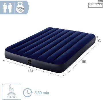 INTEX Dura-Beam luchtbed voor 2 personen, 137×191×25 cm,.., Ophalen of Verzenden, Nieuw