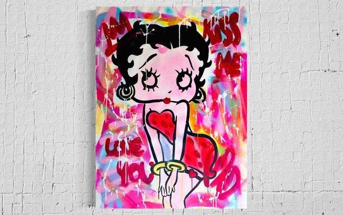 MAxIMO - BETTY BOOP KISS ME, Antiek en Kunst, Kunst | Schilderijen | Modern