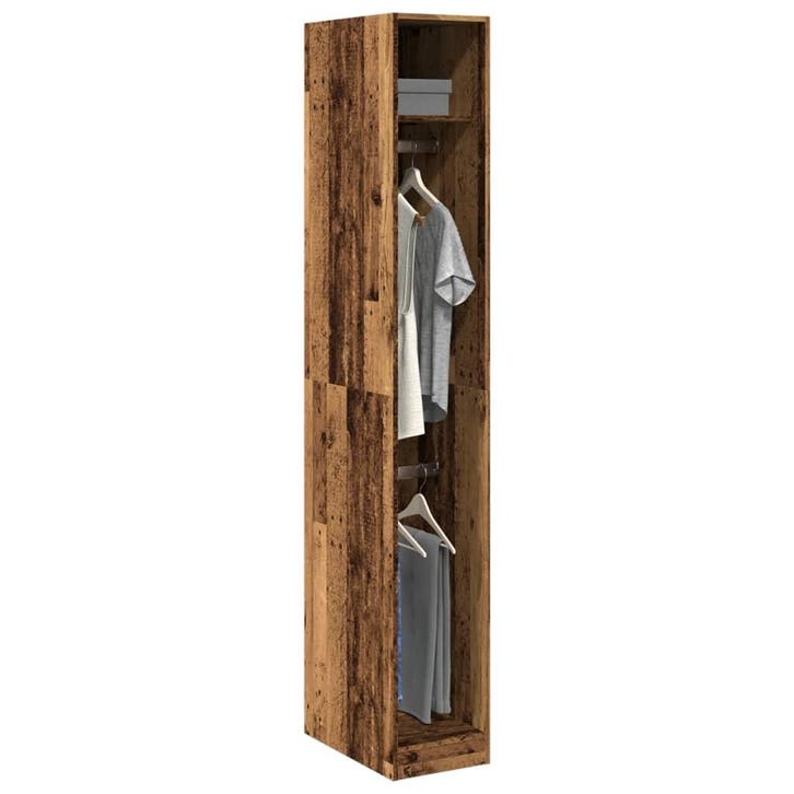 vidaXL Kledingkast 30x50x200 cm bewerkt hout oud hout, Maison & Meubles, Armoires | Penderies & Garde-robes, Envoi