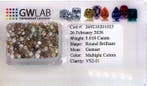 Zonder minimumprijs - 135 pcs Diamant (Natuurlijk gekleurd), Nieuw