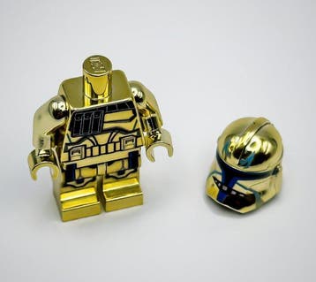 Lego Minifiguur - Star Wars - Chrome Gold Plated Captain Rex